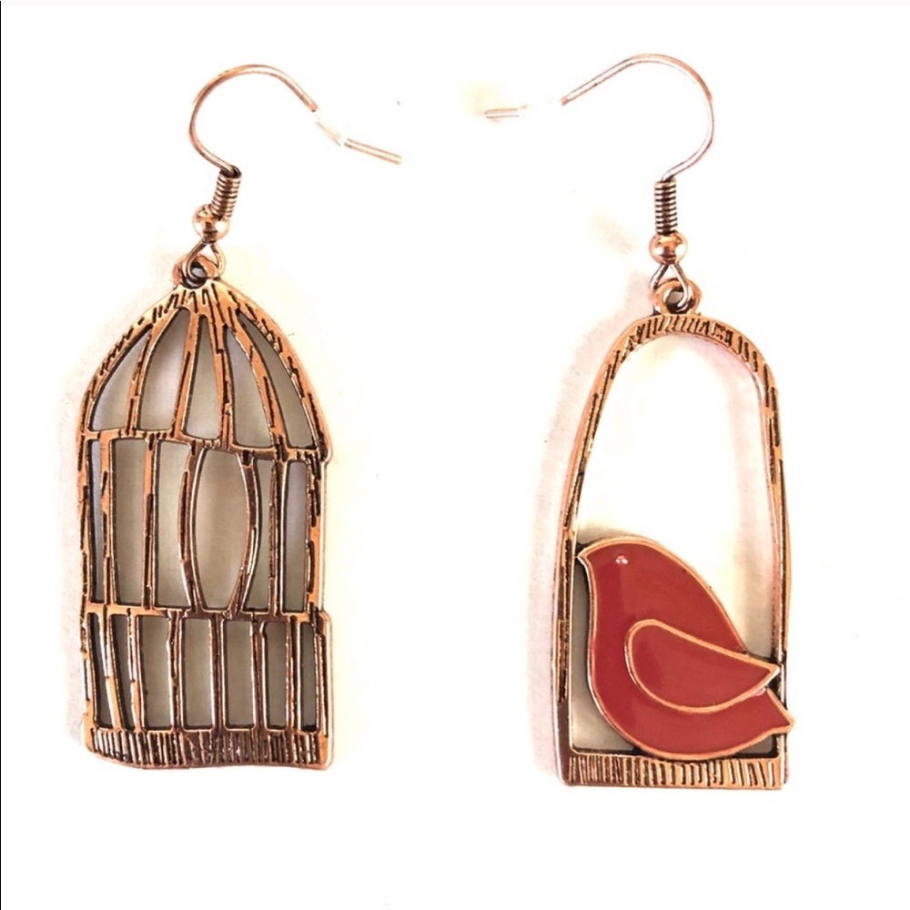 New Bird and Cage Earrings
